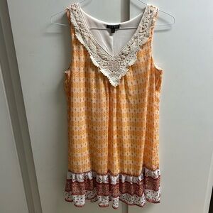 Vibrant Boho Dress with Lace Detail, small